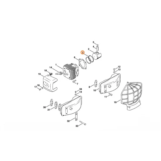 STIHL  Pierścień tłokowy Ø 47x1,5 mm 1108 034 3001